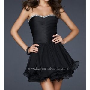 Black Formal Coctail Dress , sweetheart top